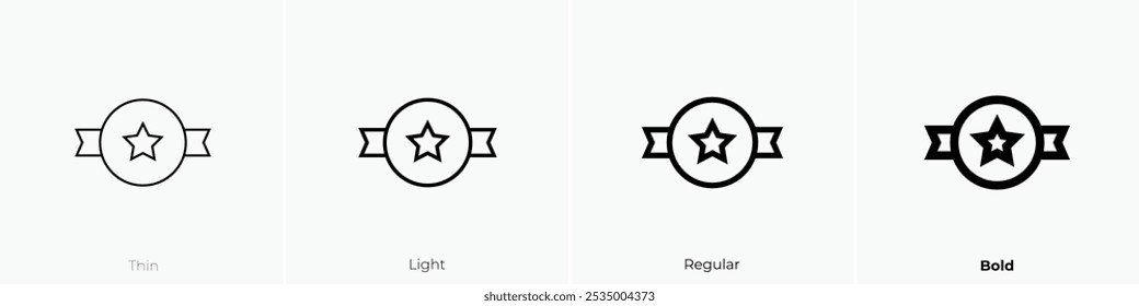 ícone de estrela. Design fino, leve, regular e negrito, isolado no fundo branco
