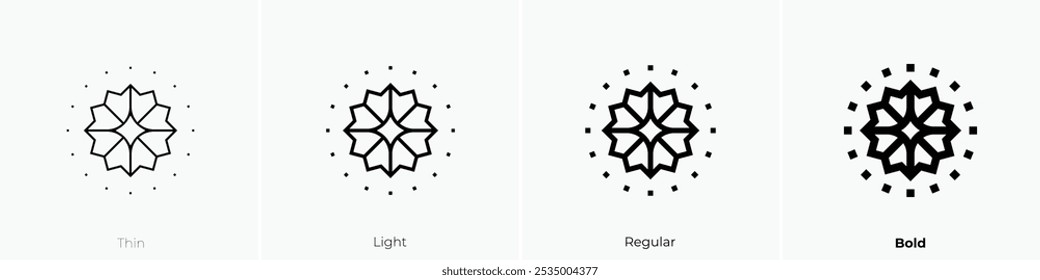 star icon. Thin, Light Regular And Bold style design isolated on white background