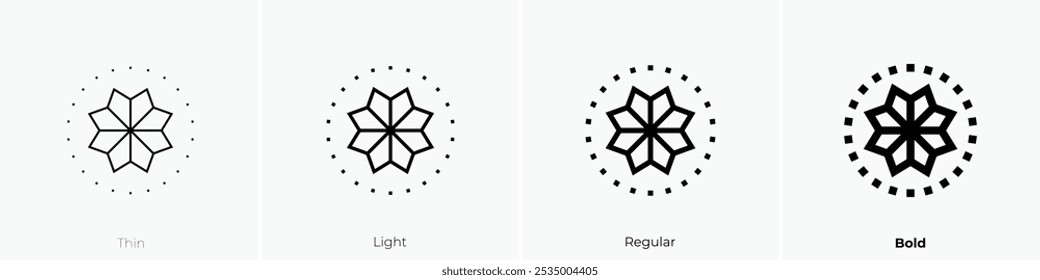 star icon. Thin, Light Regular And Bold style design isolated on white background