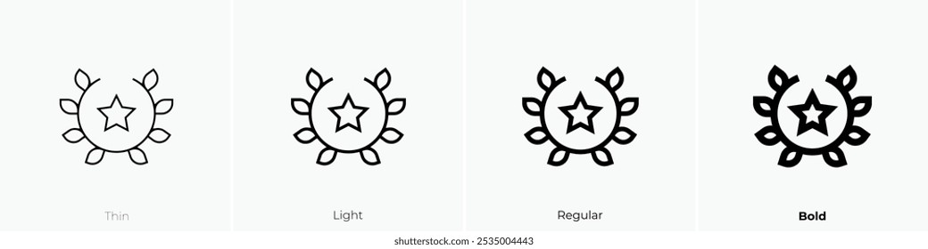 star icon. Thin, Light Regular And Bold style design isolated on white background