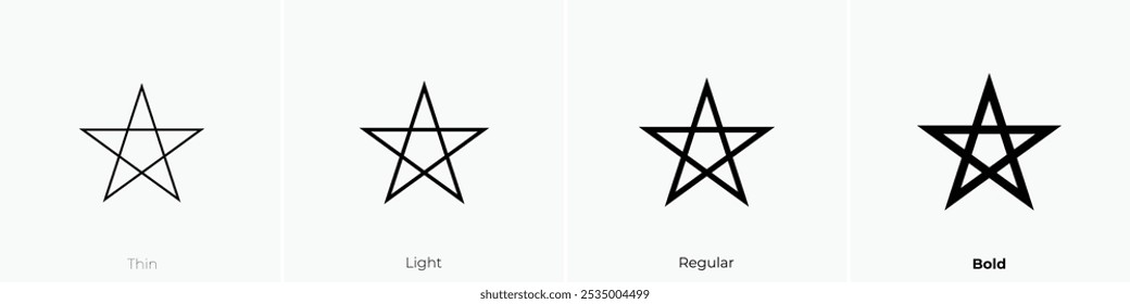 star icon. Thin, Light Regular And Bold style design isolated on white background