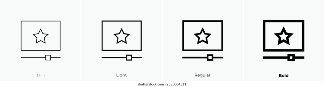 star icon. Thin, Light Regular And Bold style design isolated on white background