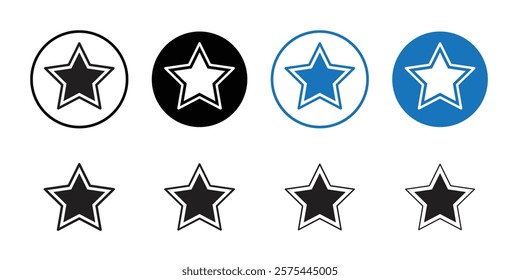 Star icon Thin line art collection