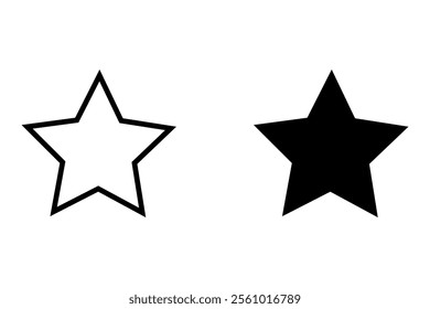 Star icon in thin line style Vector illustration graphic design and black on white background