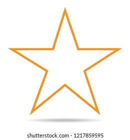 Star icon thin line vector isolated on white background. Trendy star icon contour. Template for app, ui, logo and web site. Modern concept, vector illustration