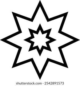 star icon. Thin linear style design isolated on white background