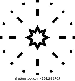 star icon. Thin linear style design isolated on white background