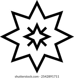 star icon. Thin linear style design isolated on white background