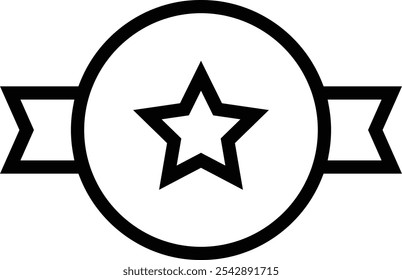 ícone de estrela. Design de estilo linear fino isolado em fundo branco