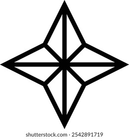 star icon. Thin linear style design isolated on white background