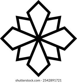 icono de estrella. Diseño de estilo lineal delgado aislado sobre fondo blanco