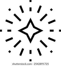 star icon. Thin linear style design isolated on white background