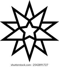 star icon. Thin linear style design isolated on white background