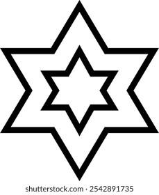 star icon. Thin linear style design isolated on white background
