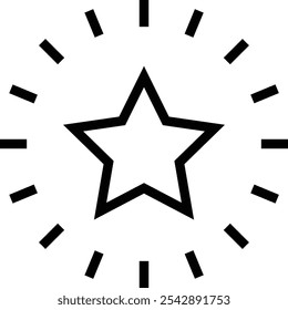 star icon. Thin linear style design isolated on white background