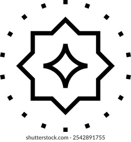 star icon. Thin linear style design isolated on white background