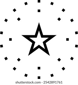 star icon. Thin linear style design isolated on white background