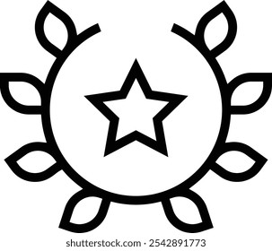 star icon. Thin linear style design isolated on white background