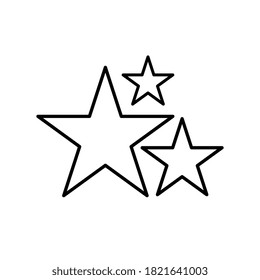 Star Icon. Three Stars flat icon. Vector stars illustration.