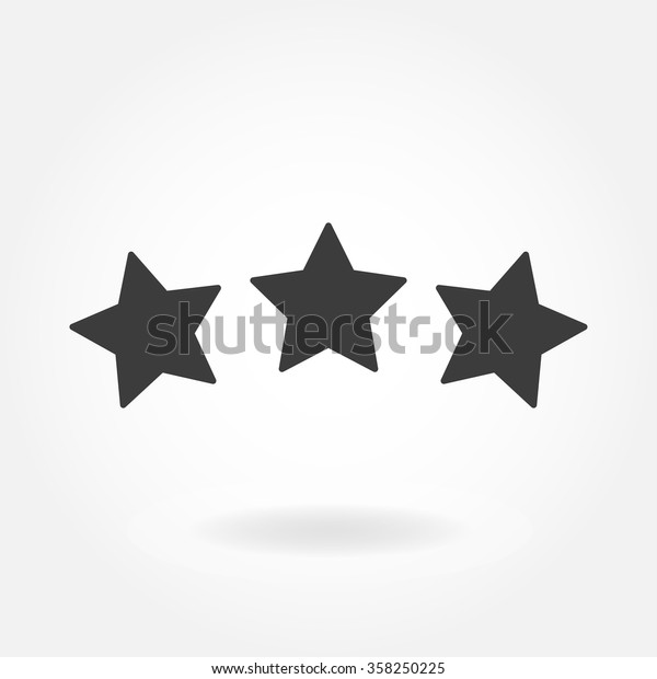 星のアイコン 3つ星のフラットアイコン ベクター星のイラスト のベクター画像素材 ロイヤリティフリー