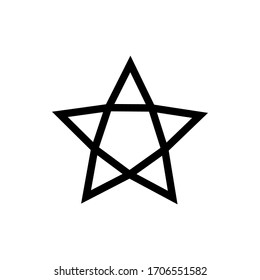 Star icon in trendy flat design