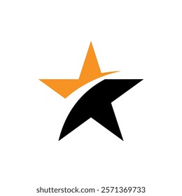 star icon in trendy flat design