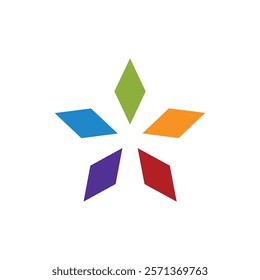 star icon in trendy flat design