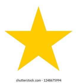 Star Icon, Trendy flat favorite design, yellow star