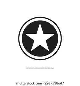 Star Icon in trendy flat style isolated on grey background.