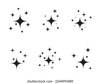 Star icon. Twinkling stars. Sparkles, shining burst. vector illustration on white background.