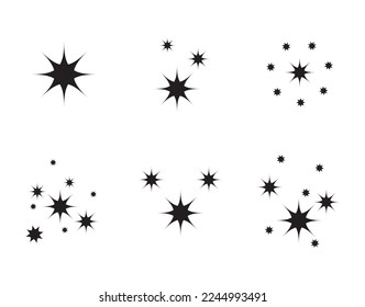 Star icon. Twinkling stars. Sparkles, shining burst. vector illustration on white background.