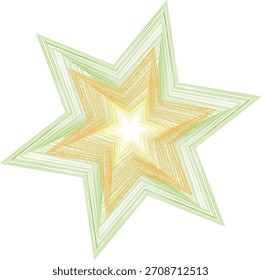 Icono de estrella con un toque creativo único