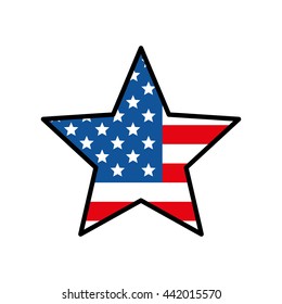 star icon. USA design. vector graphic
