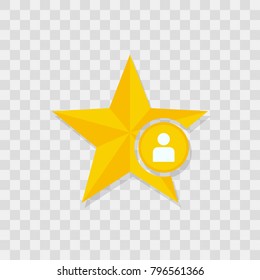 Star icon, user icon sign vector symbol