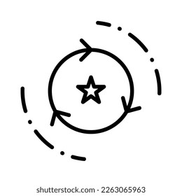 star icon value concept. Vector flat line illustrations