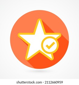 Star icon. Value, service rating, review, evaluer vector icon. Best solution sign. Favourite check.
