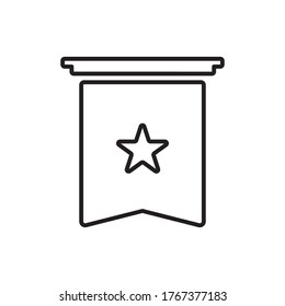 Star icon vector. Banner sign