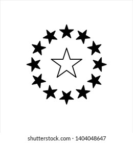 star icon. vector best flat line icon.