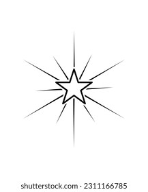 star icon, vector best line icon.