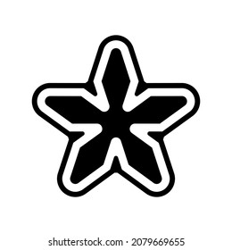 star icon vector black color and diamond in white background