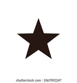 Star Icon vector. Black star icon logo. Star icon isolated on white background.