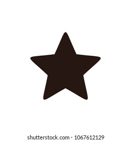 Star Icon vector. Black star icon logo. Star icon isolated on white background.