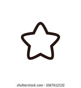 Star Icon vector. Black star icon logo. Star icon isolated on white background.