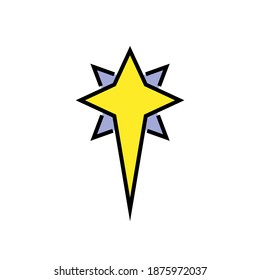 Star Icon Vector Decoración de la estrella navideña para las vacaciones Acto editable de las líneas