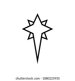 Star Icon Vector Christmas star decoration for holidays Editable stroke of lines