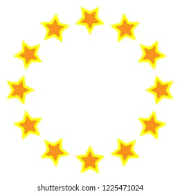 Star icon vector. Classic rank. Pattern star circle design. Trendy flat favorite design. Star web site pictogram, mobile app. Logo illustration. Eps10.
