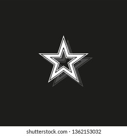 Star icon vector. Classic rank isolated. Trendy flat favorite design. Star web site pictogram, mobile app. Logo