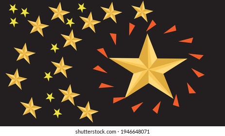 Sternsymbol, Vektorgrafik. Klassischer Rang einzeln. Trendy flaches Lieblingsdesign. Star-Website-Piktogramm, mobile App. Logo-Illustration. EPS10