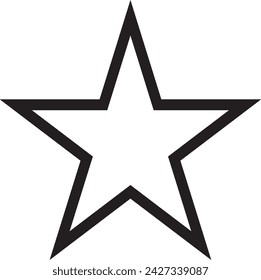 Icono de estrella vector. Rango clásico aislado. Diseño favorito plano de moda.