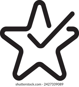 Star icon vector. Classic rank isolated. Trendy flat favorite design.
